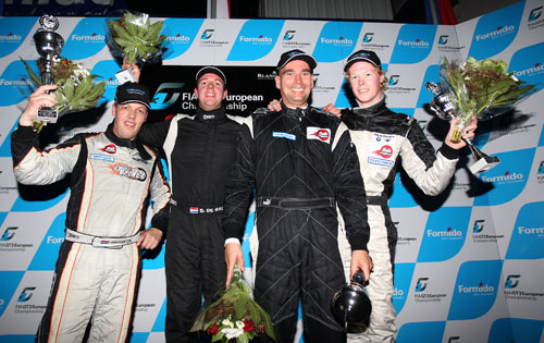 Podium na de eerste wedstrijd