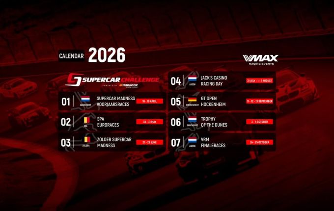 Supercar Challenge kalender 2026